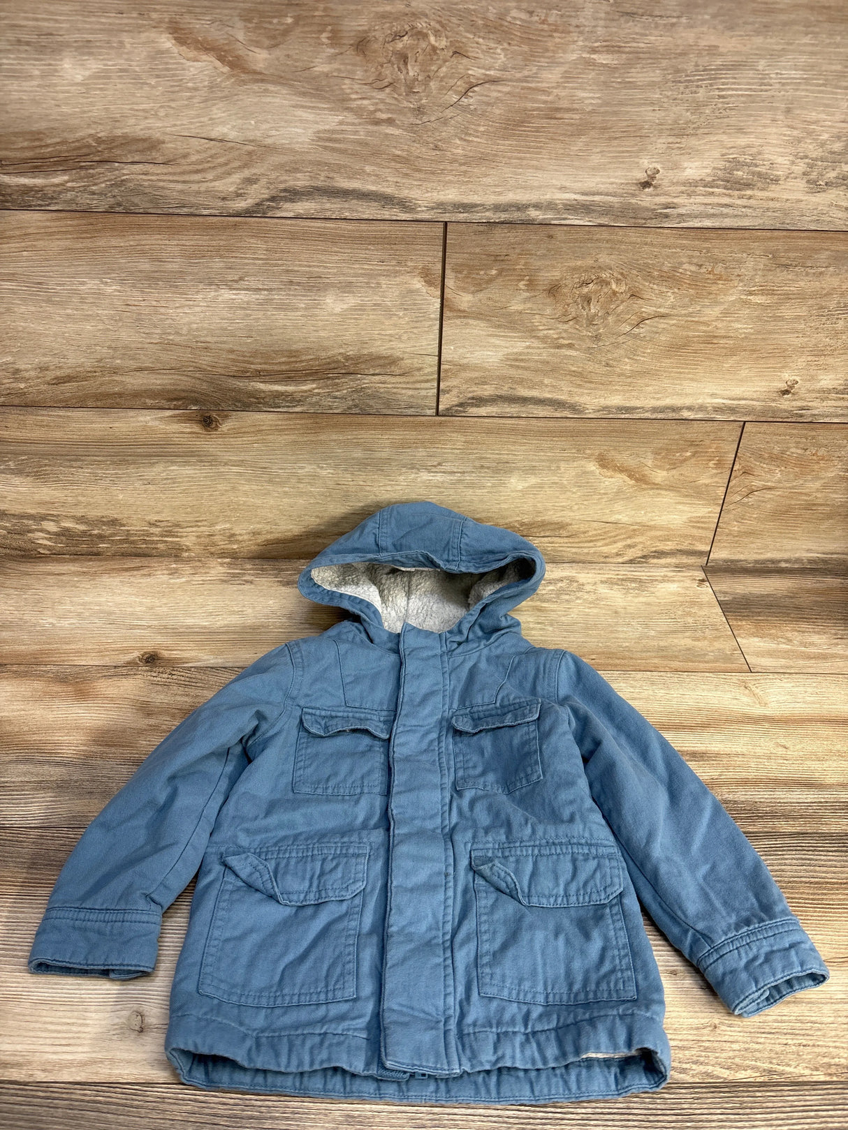 Cat & Jack Sherpa Lined Parkas Jacket Blue sz 3T