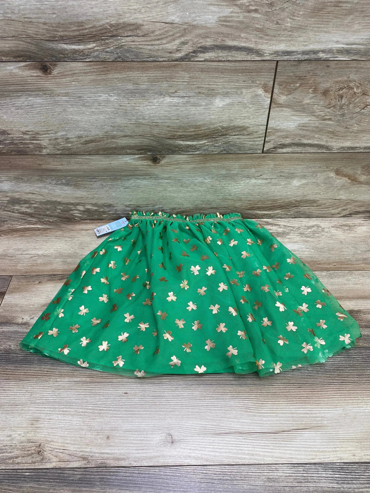 NEW Cat & Jack Shamrock Tutu Skirt Green sz 10/12