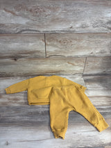 Old Navy 2pc Waffle Knit Shirt & Jogger Set Yellow sz 6-12m