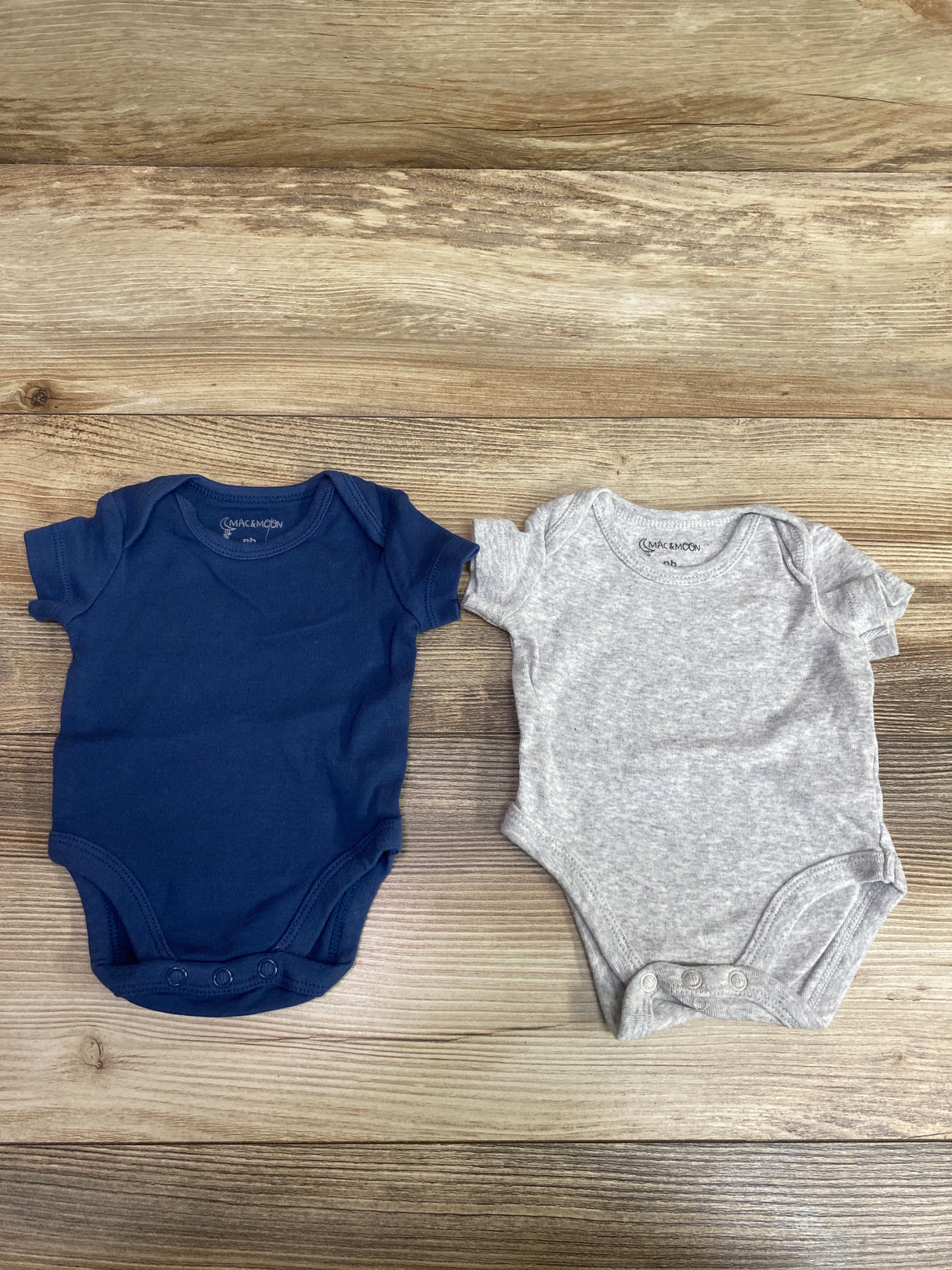 Mac & Moon 2pk Bodysuits Blue sz Newborn