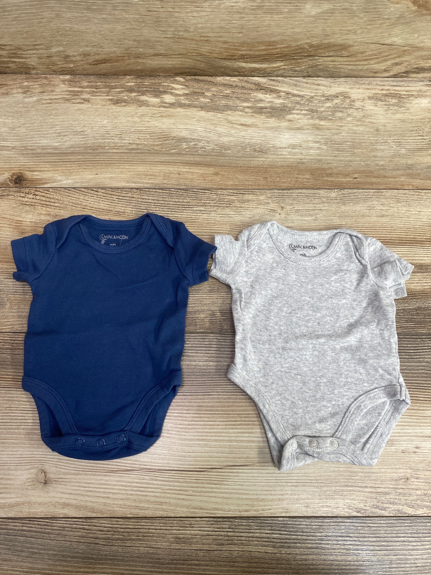 Mac & Moon 2pk Bodysuits Blue sz Newborn