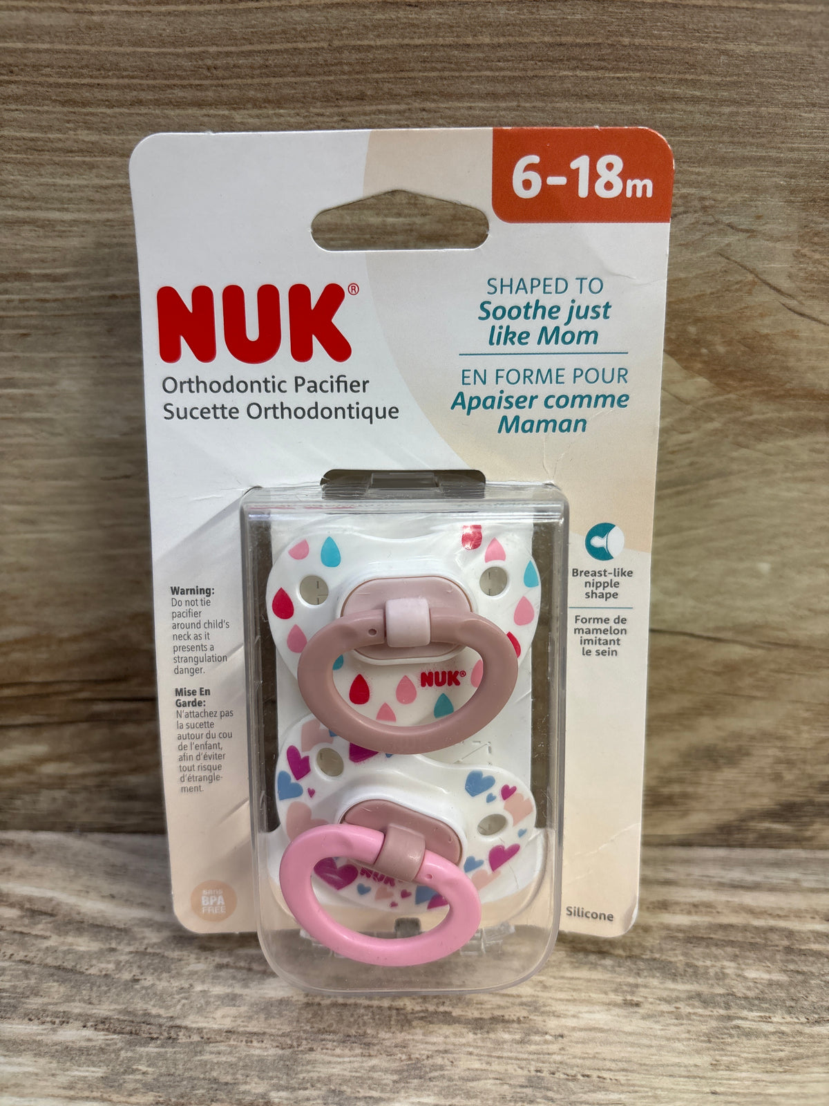 NEW NUK Orthodontic Pacifiers 2pk 6-18m