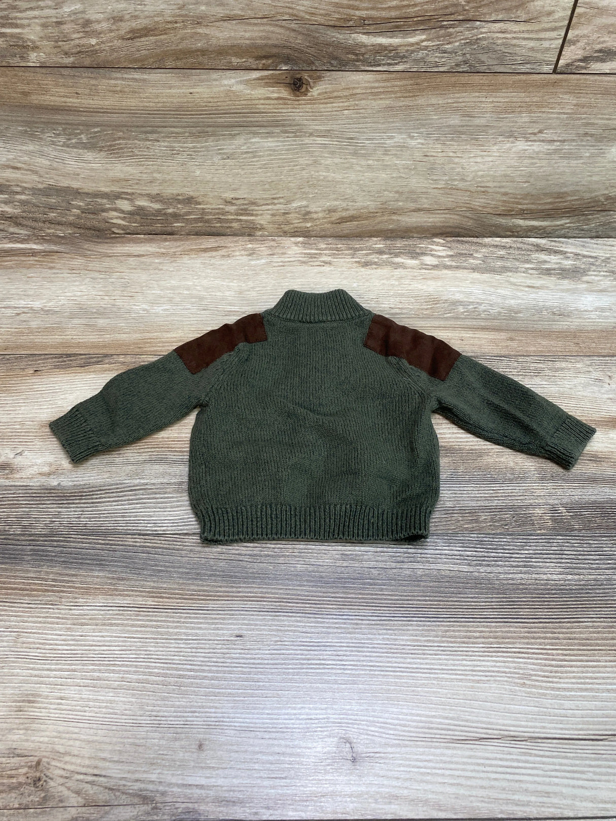 Starting Out 1/4 Zip Sweater Green sz Newborn