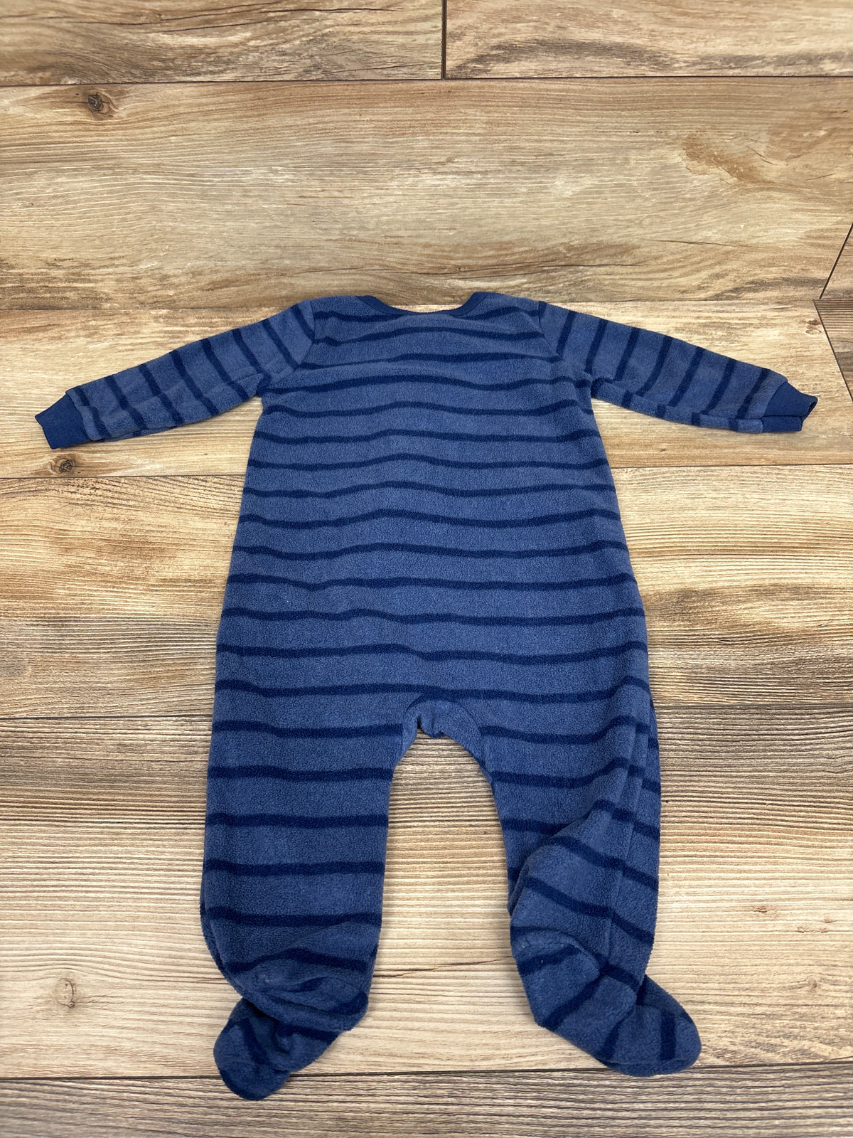 Koala Baby Little Brother Striped Blanket Sleeper Navy sz 3-6m
