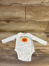 Old Navy My First Halloween Long Sleeve Bodysuit White sz 6-12m