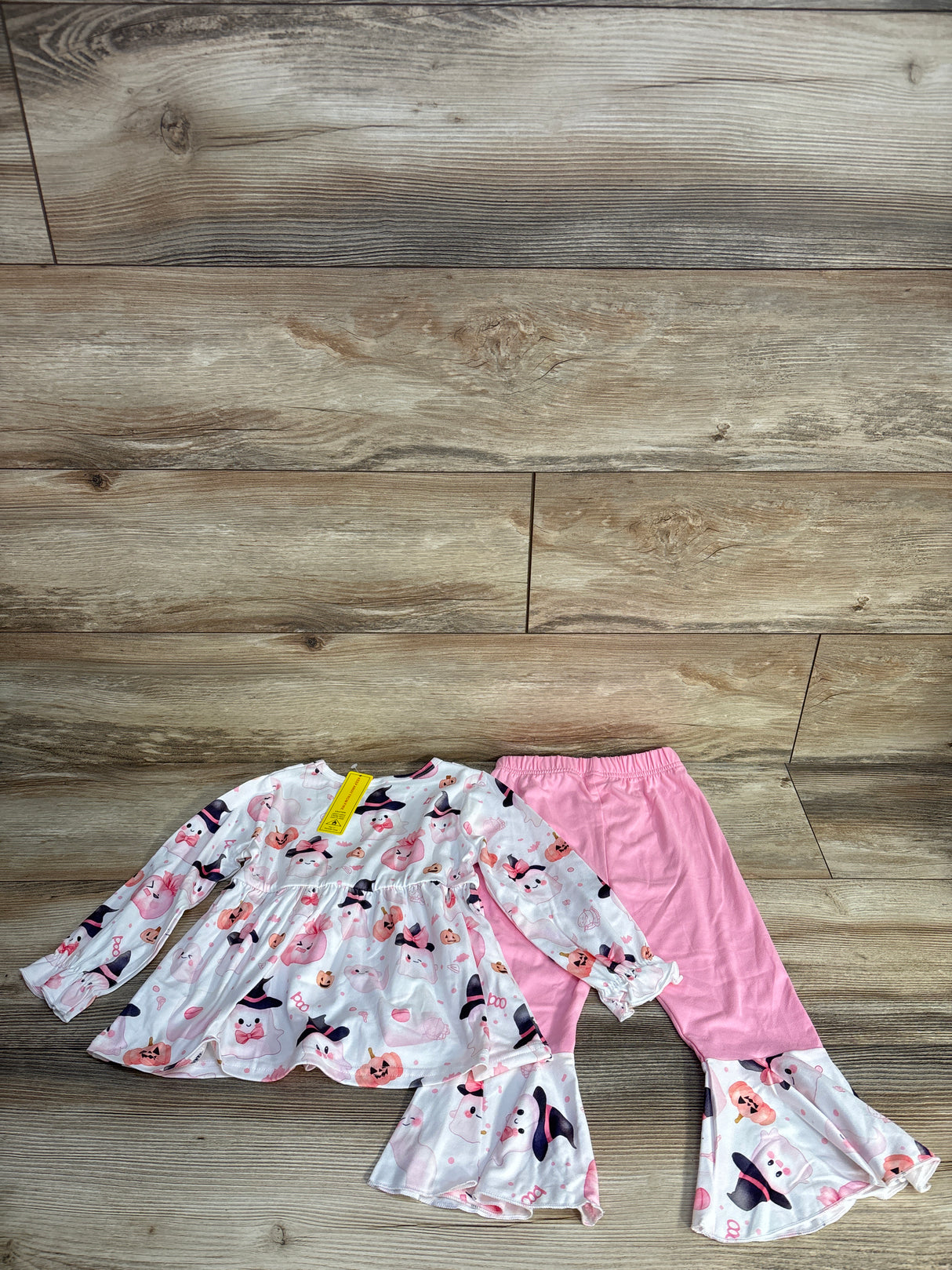 NEW Shein 2pc Witch Ghost Shirt & Bottoms Pink sz 2-3T