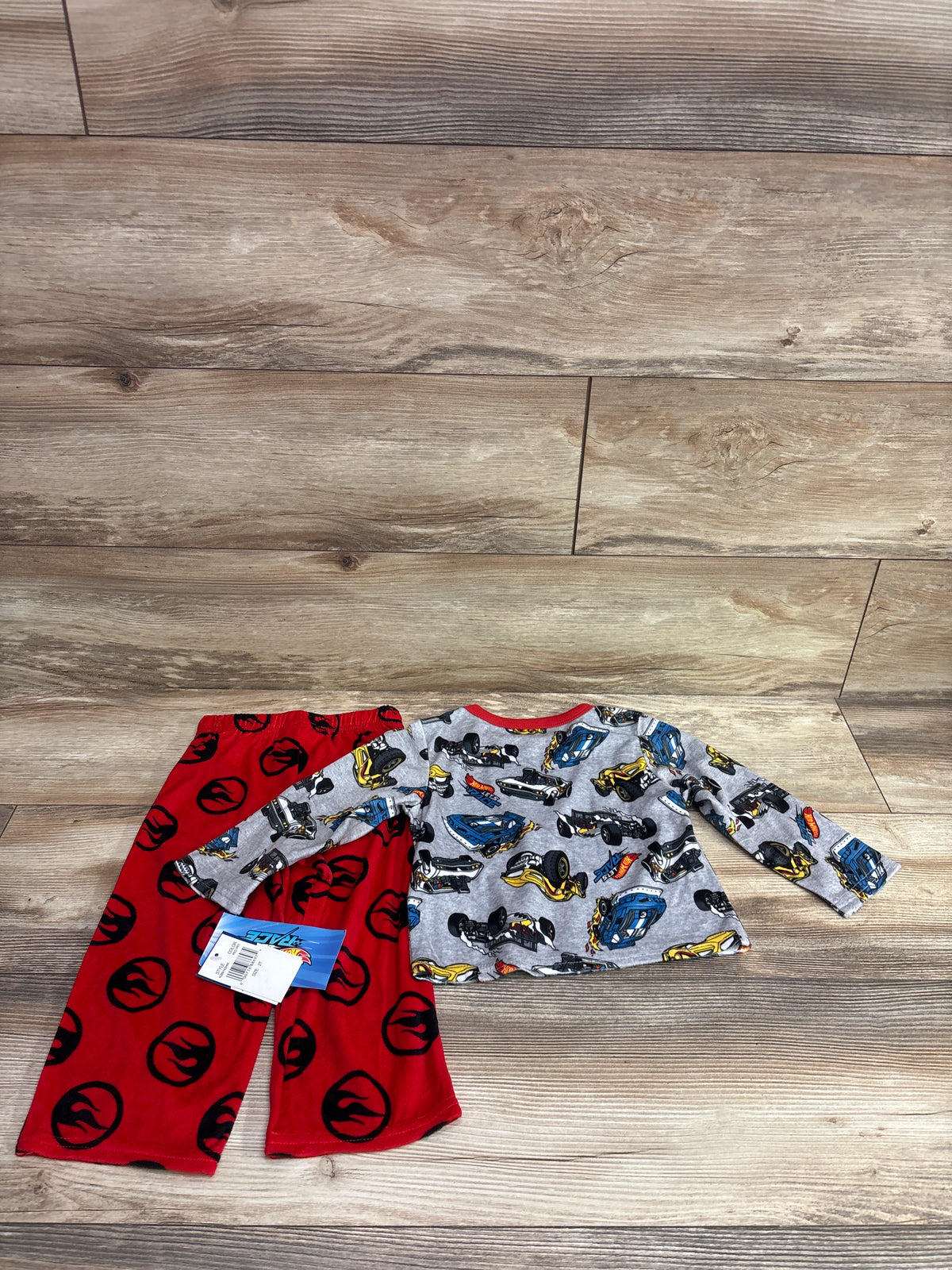 NEW Hot Wheels 2pc Pajama Set Grey sz 2T