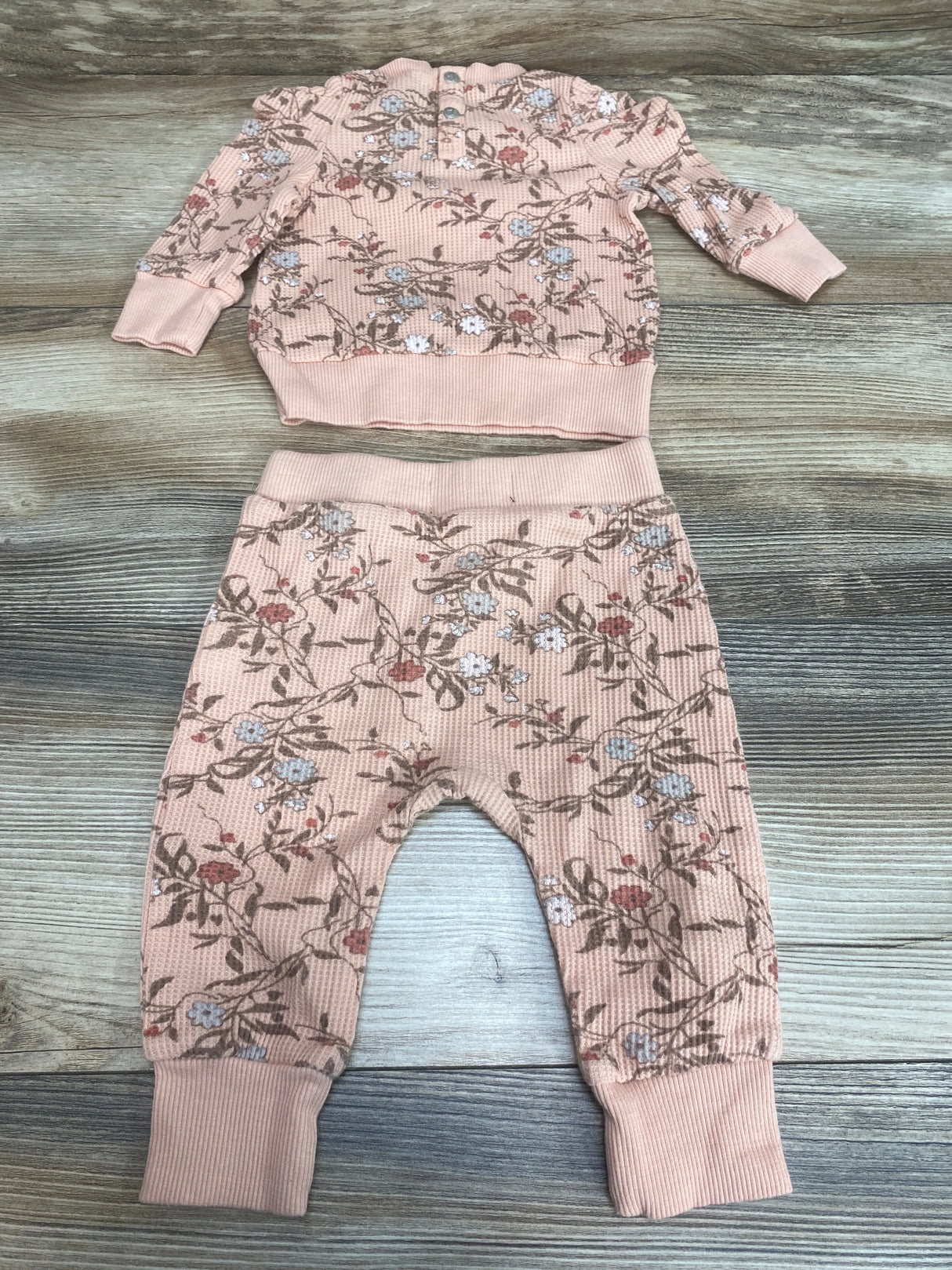 7 For All Mankind 2pc Floral Shirt & Pants Pink sz 3-6m