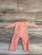 Carter's Ribbed Ruffle Sleeve Coverall Coral sz 6m