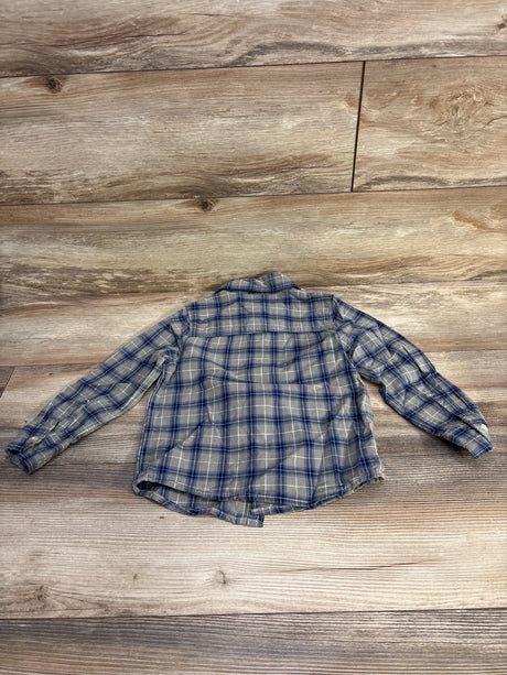 OshKosh Plaid Button-Up Shirt Green/Blue sz 4T - Me n Mommy To Be
