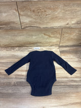 NEW Old Navy Ribbed Long Sleeve Bodysuit Navy sz 3-6m
