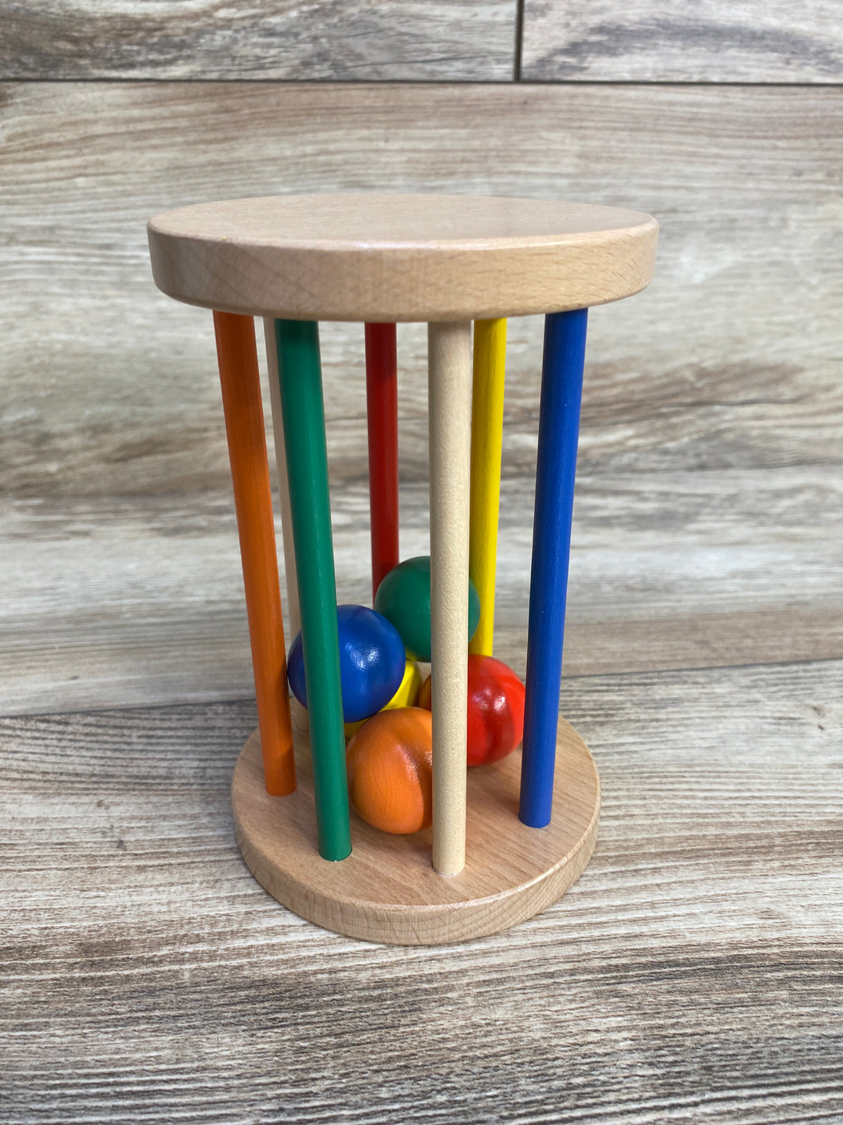 Montessori Wooden Rolling Drum