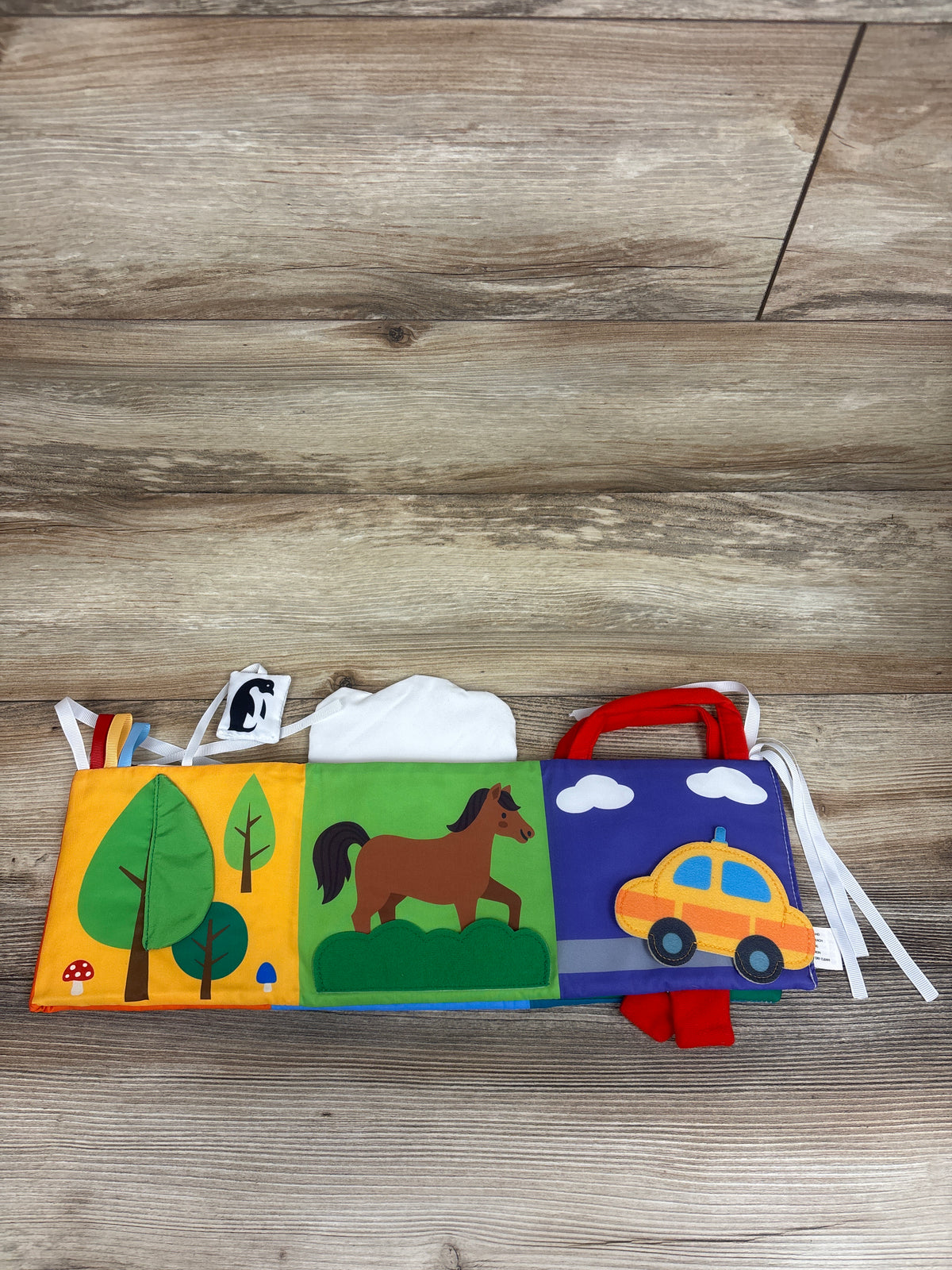 HahaLand High Contrast Tummy Time Cloth Activity Book