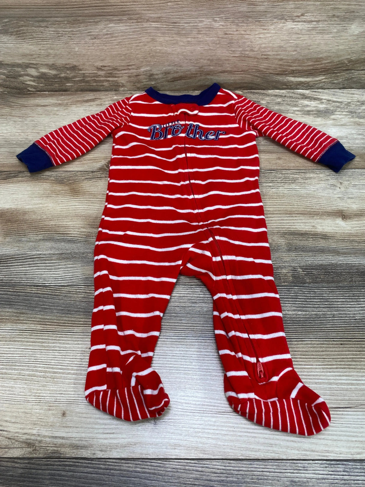 Carter's Striped Brother Sleeper Red sz 6m