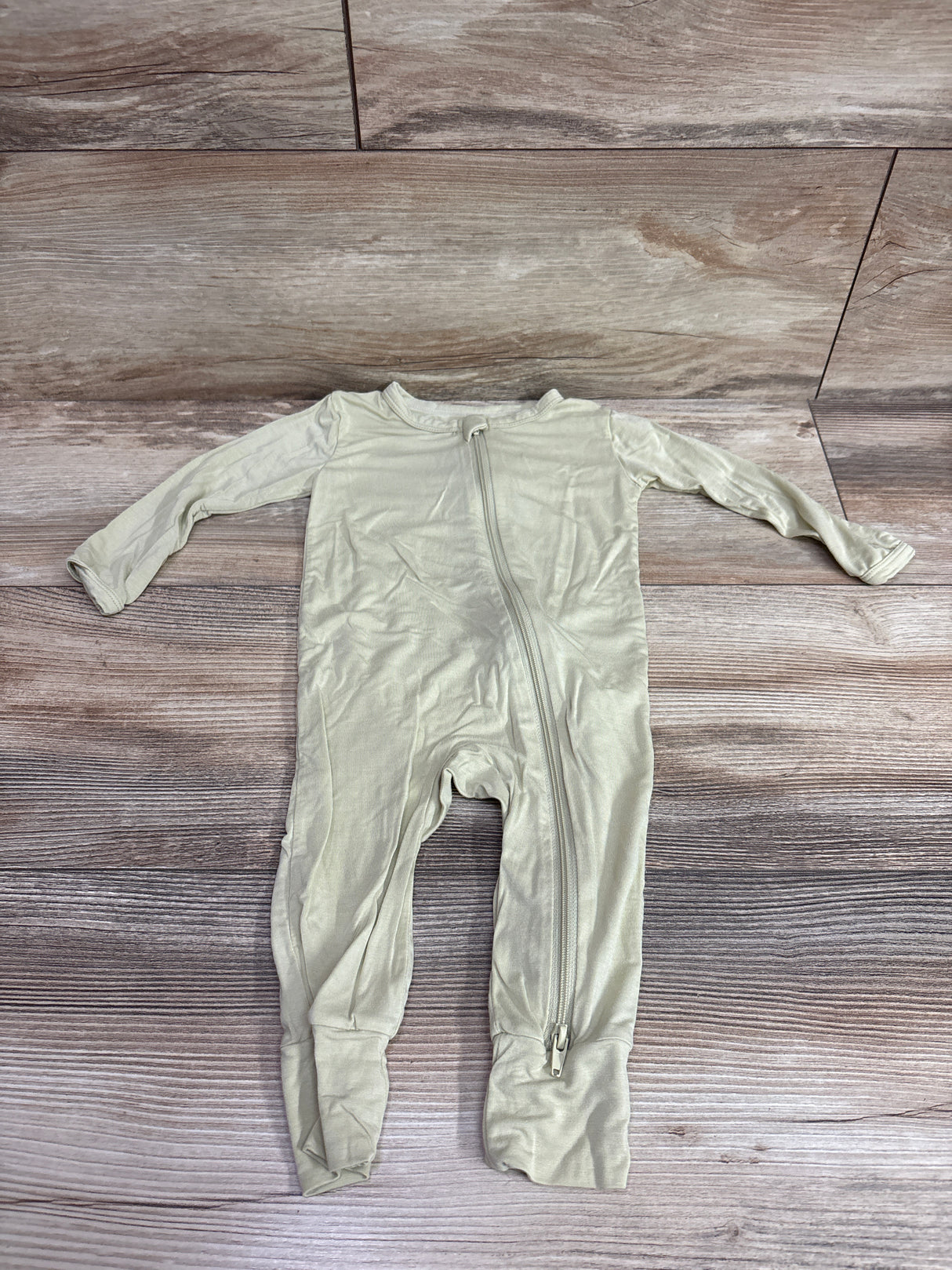 Bamboo Footless Sleeper Green sz 3-6m