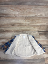 Cat & Jack Faux Shearling Plaid Shacket Blue sz 3T