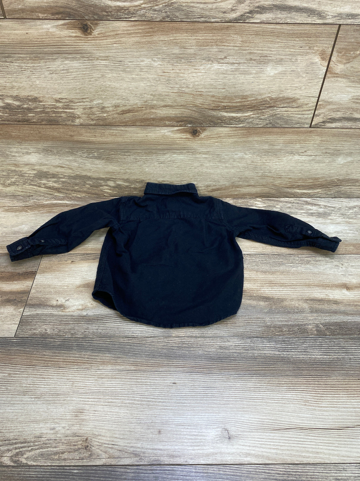 Children's Place Button Down Shirt Black sz 12-18m