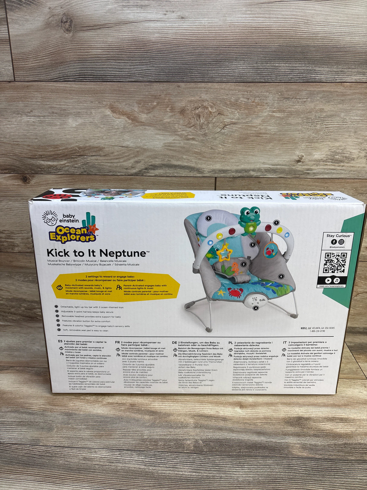 NEW Baby Einstein Ocean Explorers Kick to It Neptune Musical Bouncer