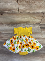 Sunflower Ribbed Bodysuit Dress Yellow sz 12-18m