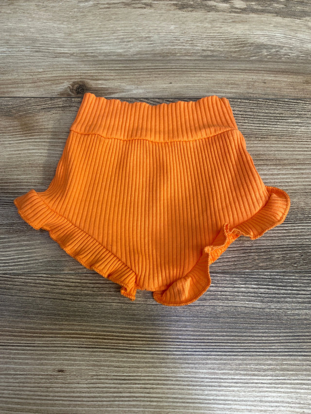 Ribbed Ruffle Bloomers Orange sz 3-6m - Me n Mommy To Be