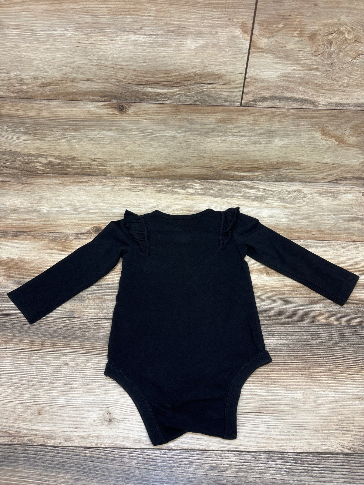 Cat & Jack Flutter Sleeve Bodysuit Black sz 18m