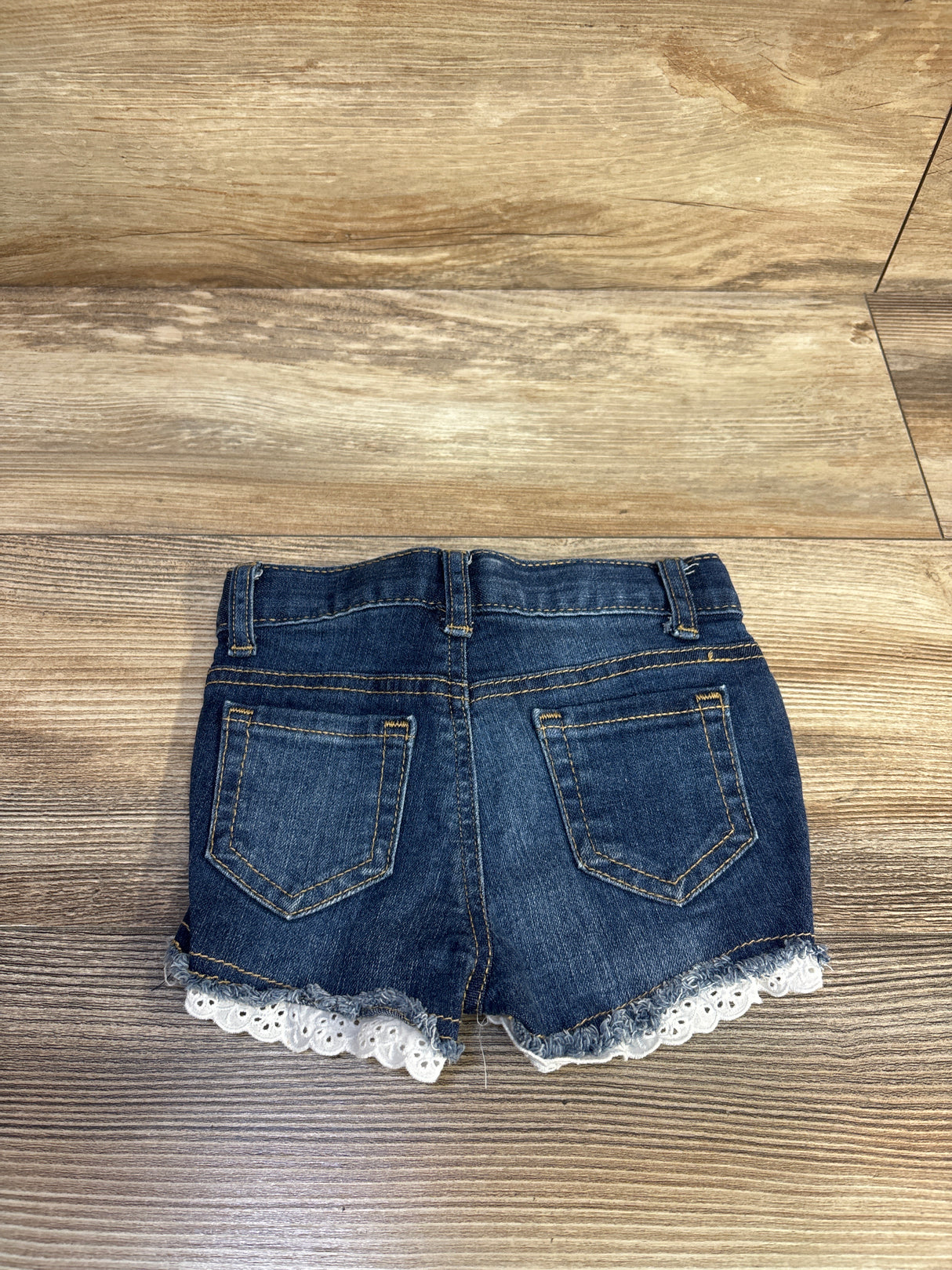 Cat & Jack Denim Eyelet Trim Shorts Blue sz 12m