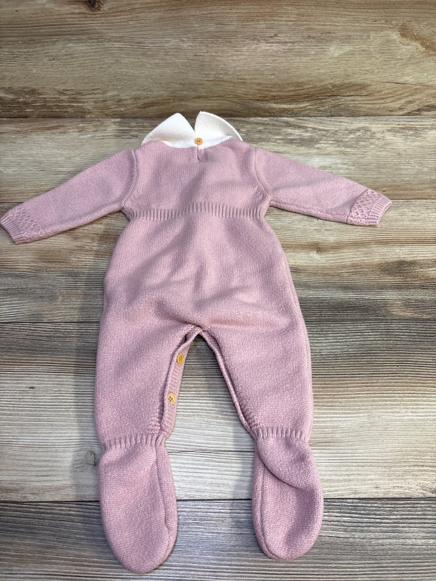 Shein Knit Collar Coverall Pink sz 3-6m