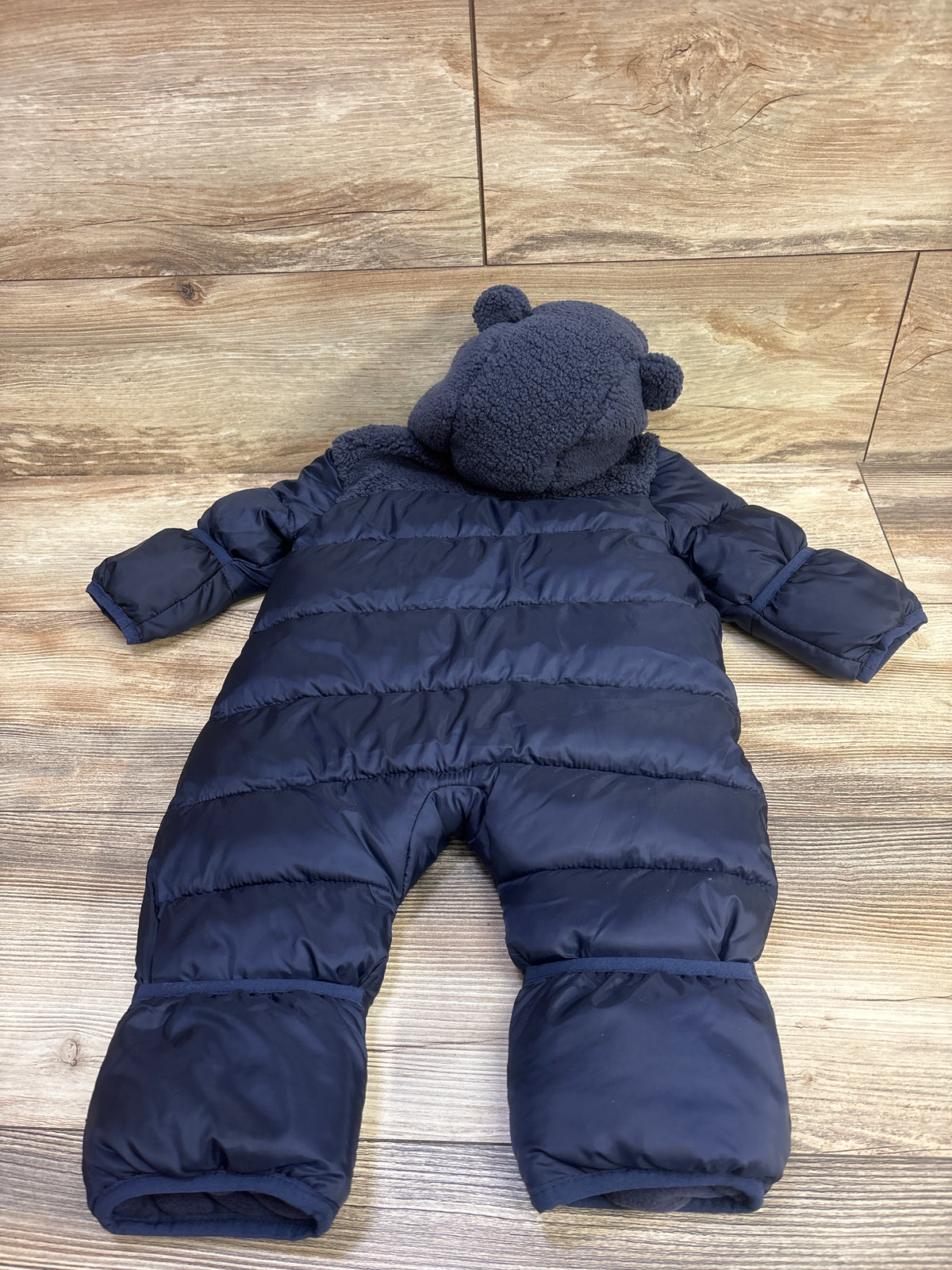NEW Baby Gap Sherpa Puffer Hooded Snowsuit Navy sz 3-6m