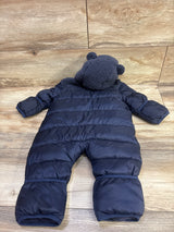 NEW Baby Gap Sherpa Puffer Hooded Snowsuit Navy sz 3-6m
