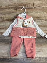 NEW Eddie Bauer 3pc Faux Shearling Vest Set Pink sz 18m - Me n Mommy To Be