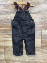 Baby Gap Plaid Lined Denim Overall Black 6-12m