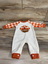 BemeyourBBs Turkey Football Waffle Knit Coverall Orange sz 3-6m