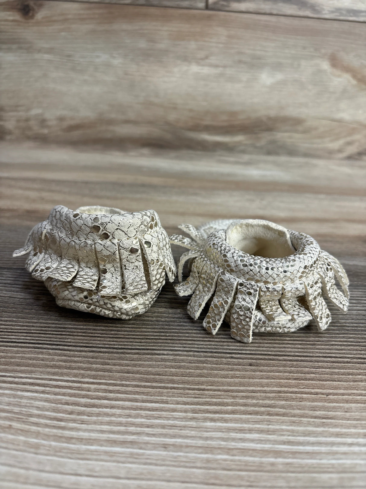 Freshly Picked Snakeskin Moccasin Sneakers Beige sz 4c