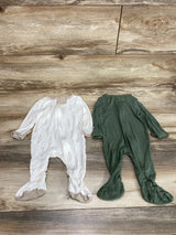 Cloud Island 2pk Modal Sleepers Green/White sz 0-3m