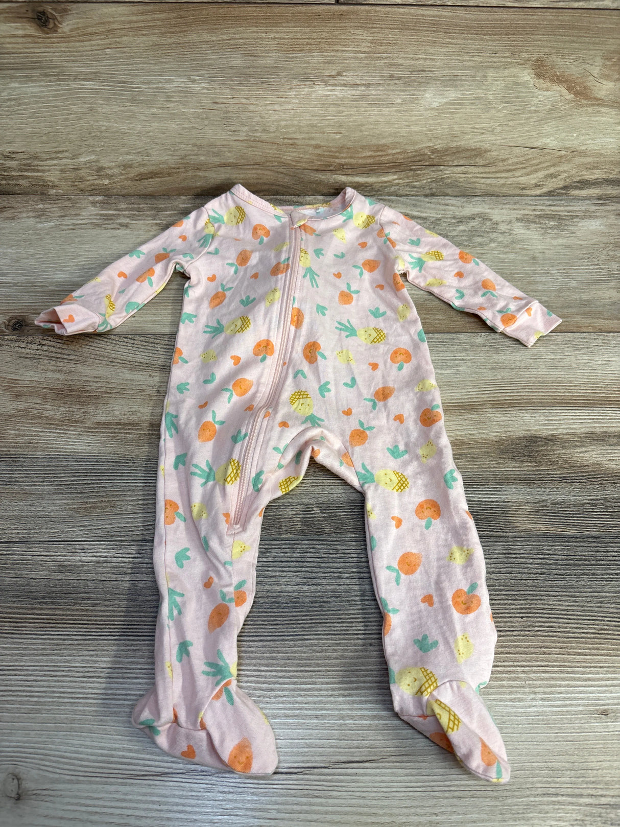 Laughing Llama Fruit Print Sleeper Pink sz 3m - Me n Mommy To Be