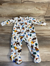 Kids Headquarters Animal Print Blanket Sleeper Ivory sz 6m