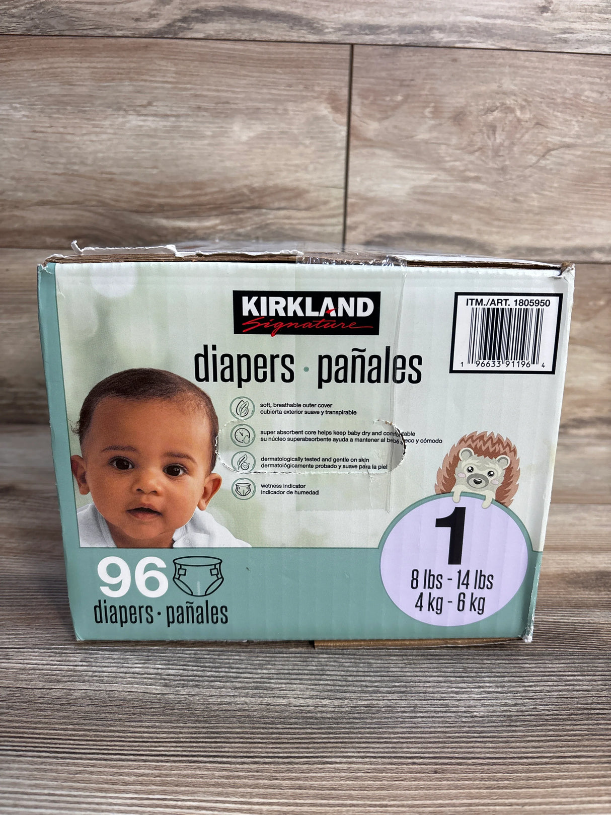 NEW Kirkland Signature Diapers, 96ct Size 1