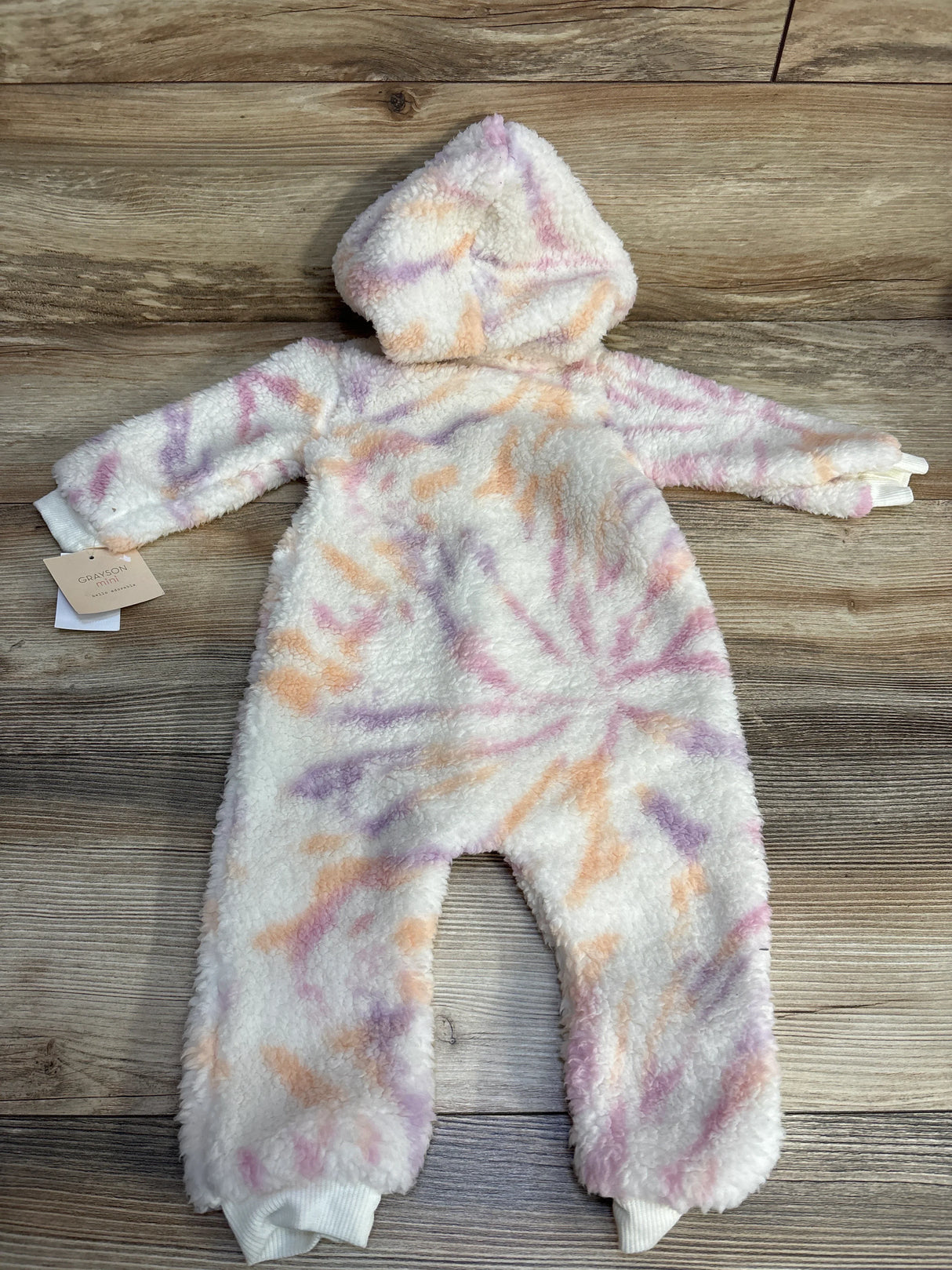 NEW Grayson Mini Sherpa Hooded Coverall White sz 6-9m - Me n Mommy To Be