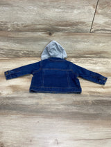 Okie Dokie Hooded Denim Jacket Blue sz 6m