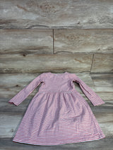 Carter's Long Sleeve Striped Dress Pink sz 5T