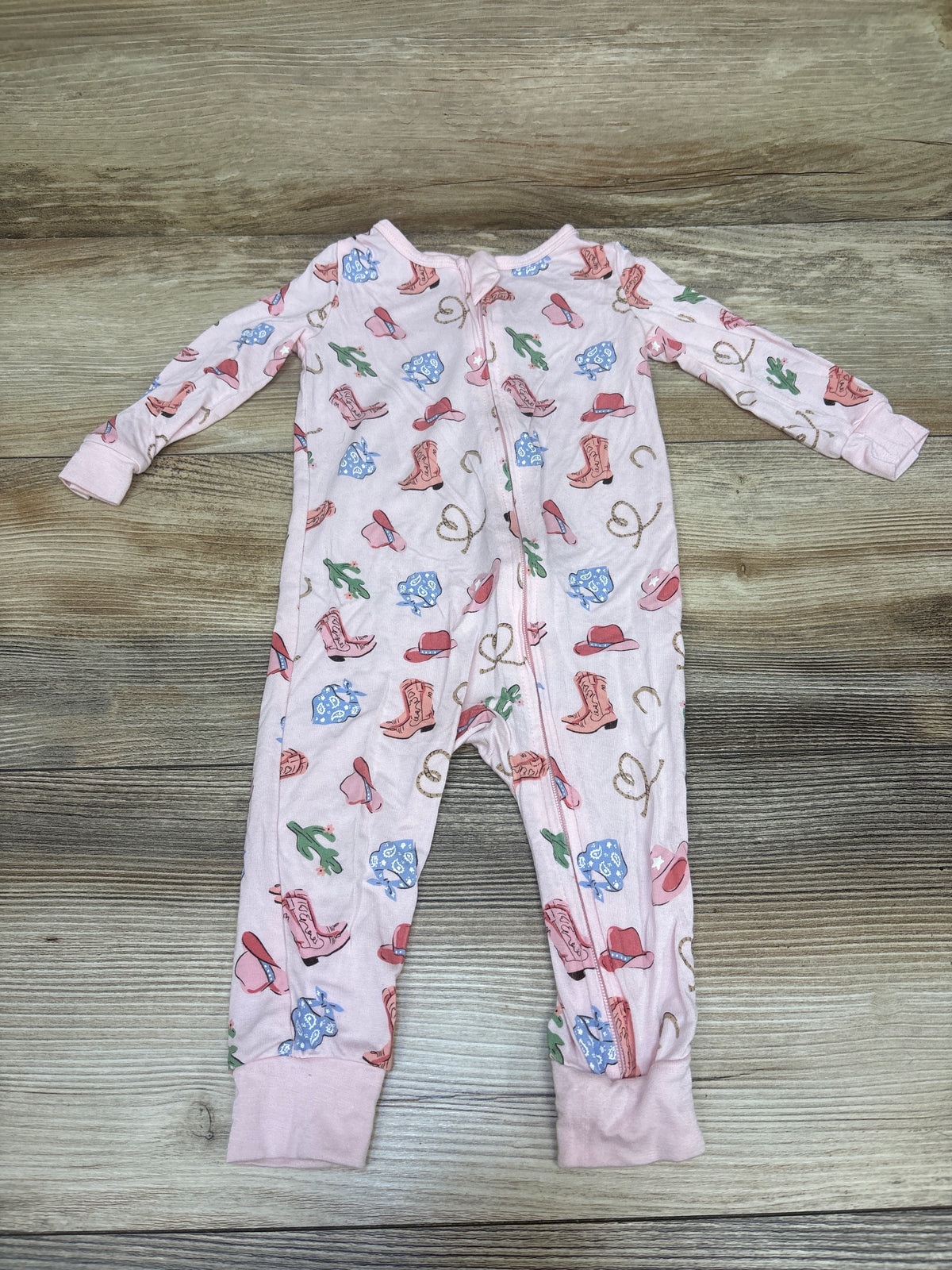 Little Me Bamboo Western Sleeper Pink sz 9m