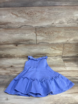 Janie & Jack Circle Trim Ruffle Ponte Dress Purple sz 3T
