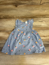H&M Floral Sleeveless Dress Light Blue sz 12m