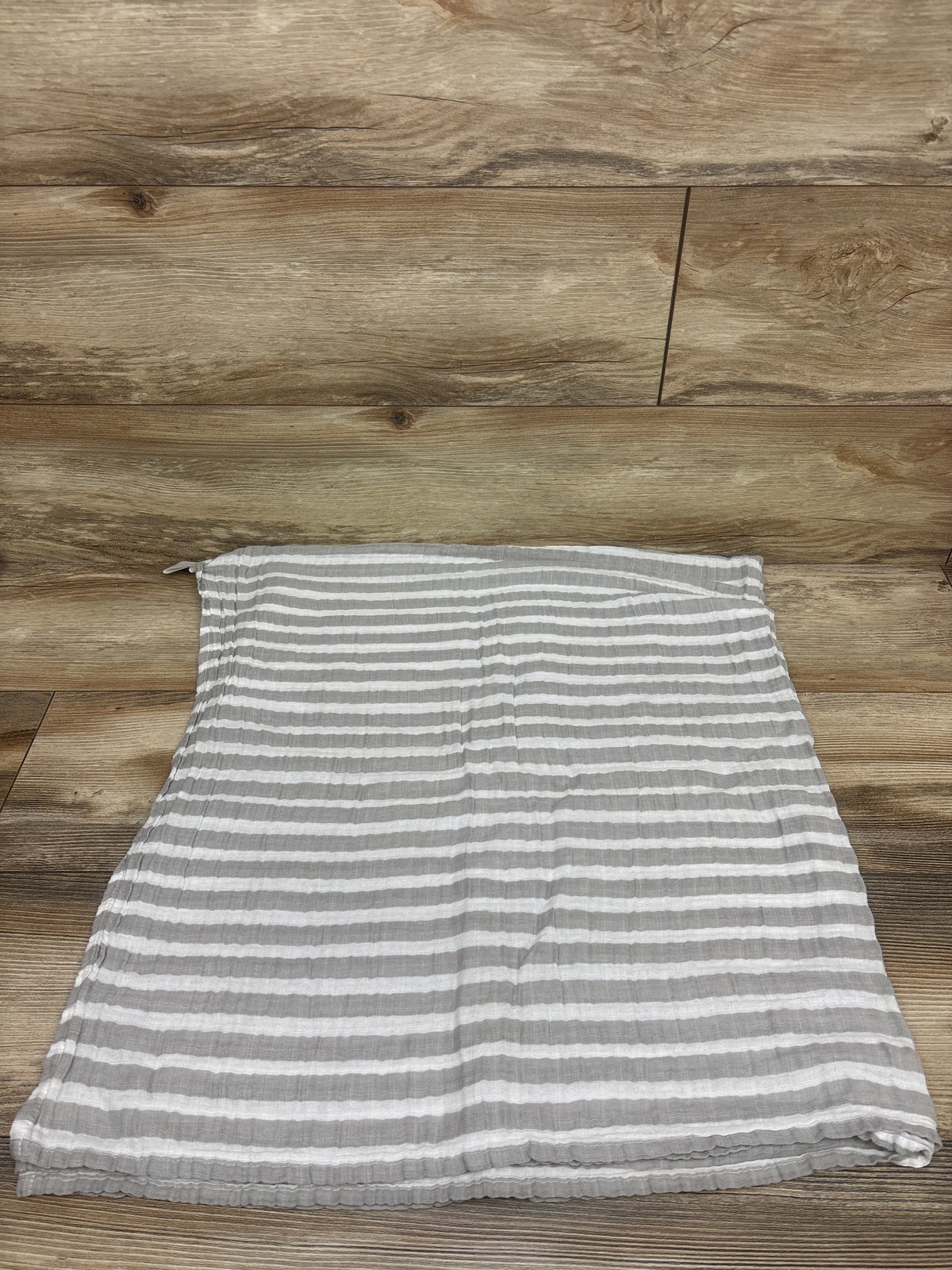 Cloud Island Striped Muslin Swaddle Baby Blanket White 47x47''