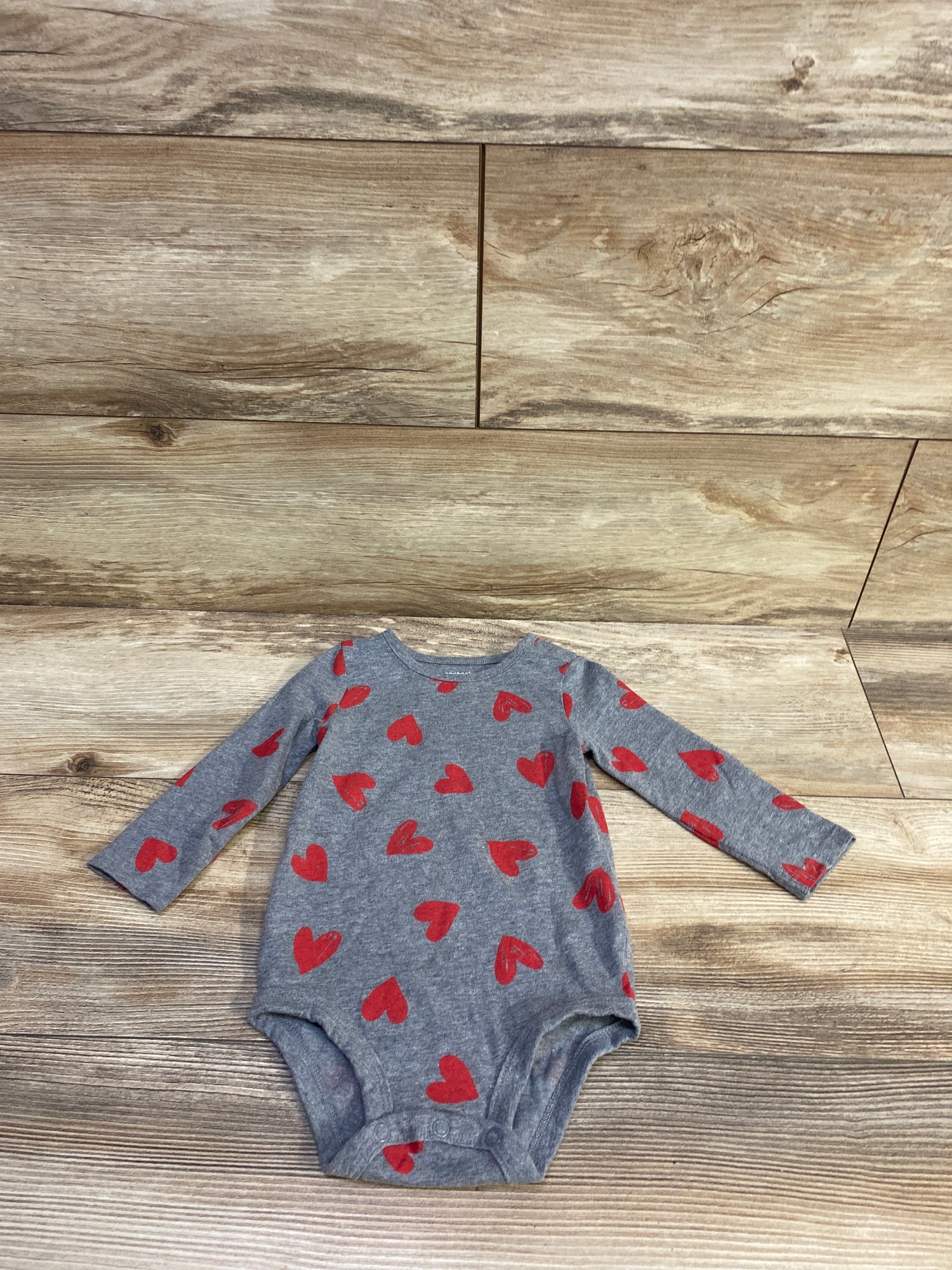 Carter's Heart Print Bodysuit Grey sz 9m