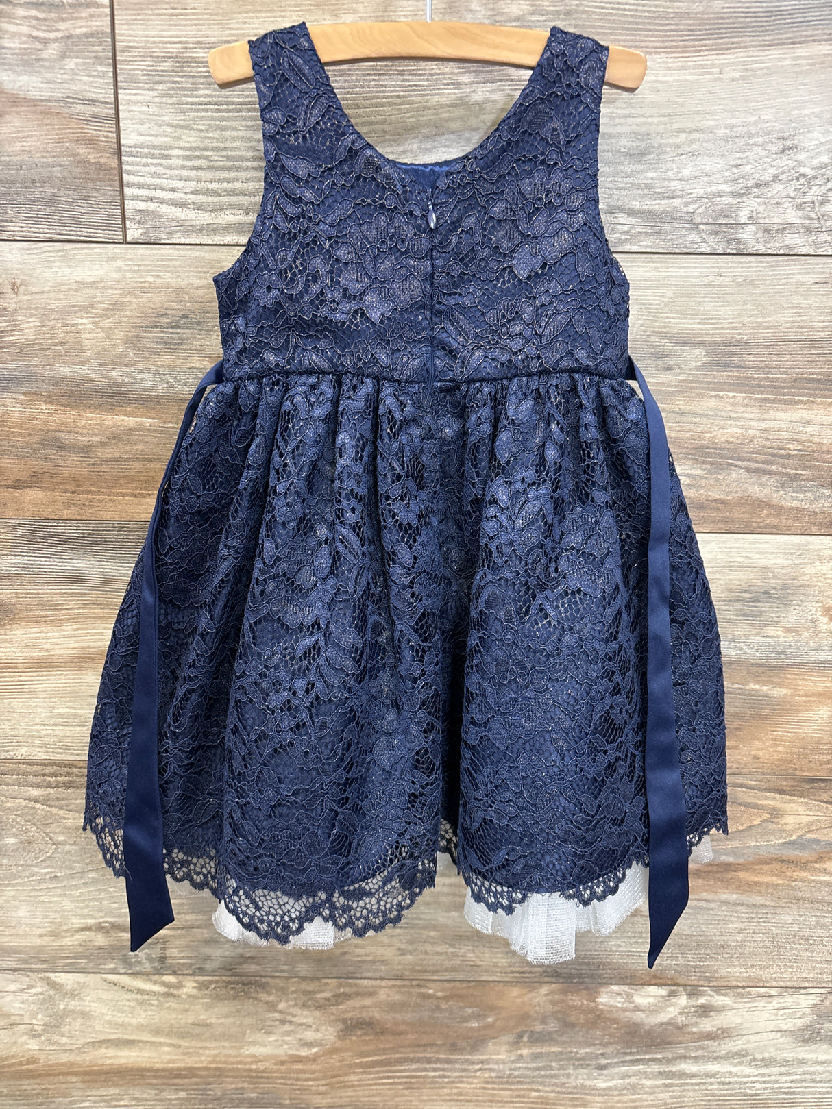 American Princess Navy Formal Lace Dress sz 3T