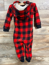 Carter's Buffalo Plaid Hooded Coverall Red sz 18m