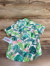 NEW Cat & Jack Floral Button Up Shirt White sz 2T