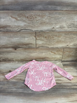 Cat & Jack Bow Print Long Sleeve Shirt Pink sz 3T