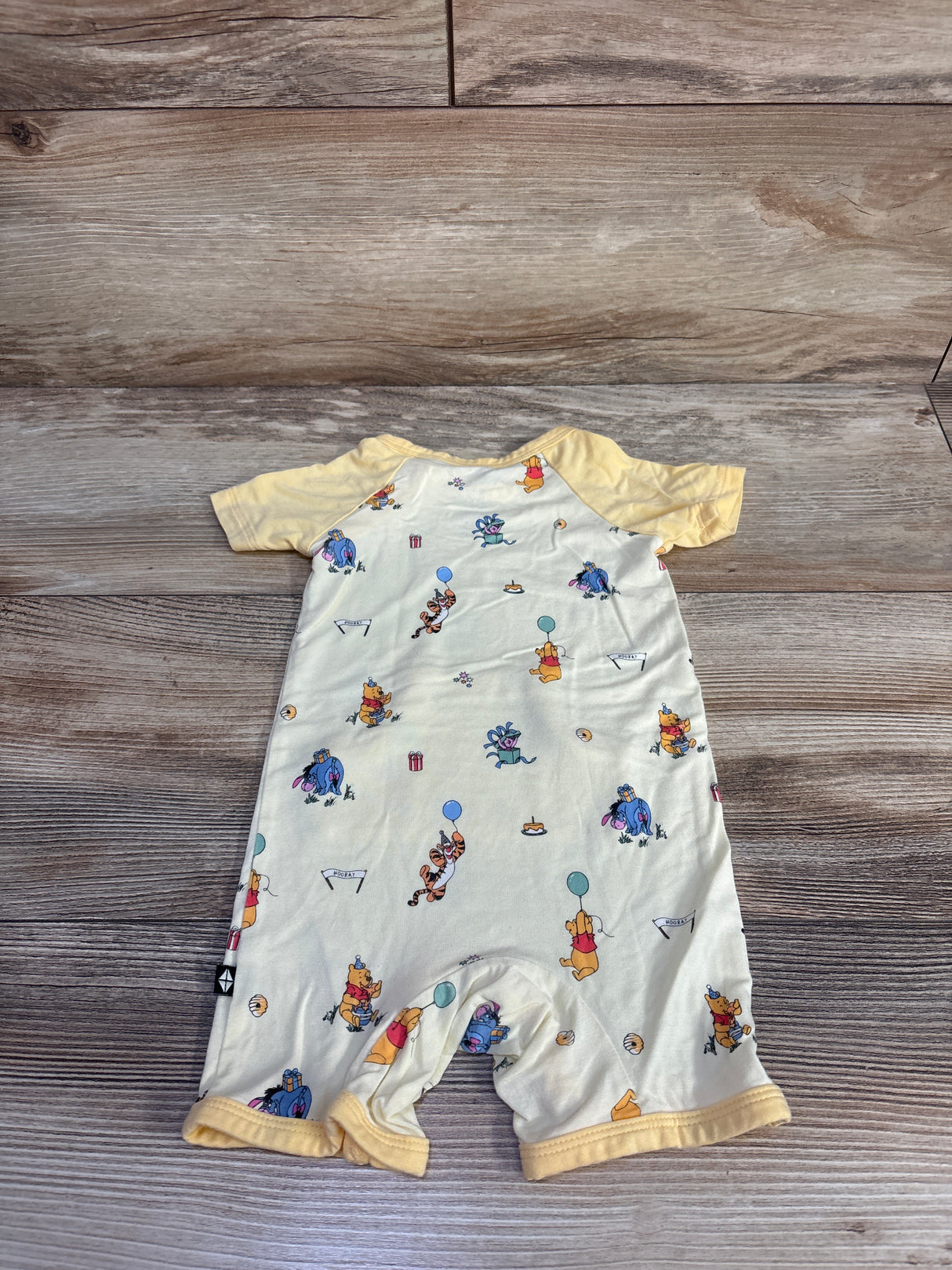 Kyte Baby x Disney Winnie The Pooh Bamboo Shortie Romper Yellow sz 12-18m